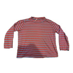 Free people striped mock neck cropped top